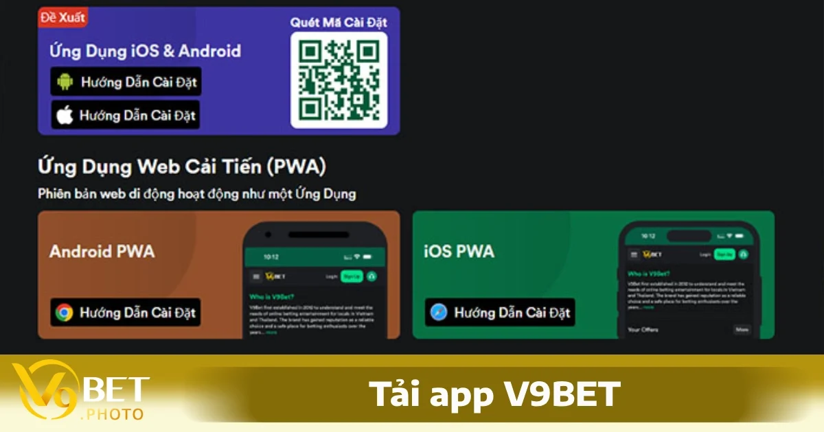 Tải app V9BET về di động trên Android và iOS